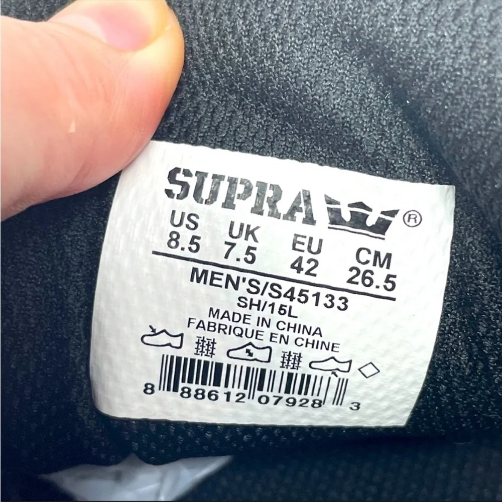 Supra Shoes Cloth Sneakers Lace Up Blue 8.5
